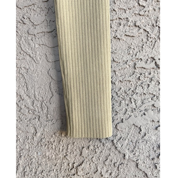 REVOLVE SUPERDOWN Beige Ribbed Knit Stretchy Bodycon Cut Out Turtleneck Sweater - Picture 14 of 17